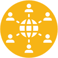 Connected people icon